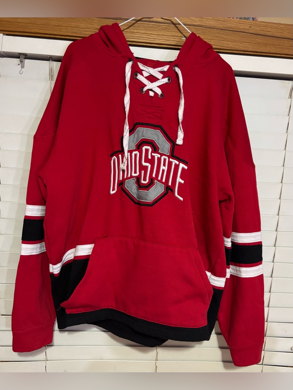 Colosseum Ohio State Lace Up String Sweatshirt